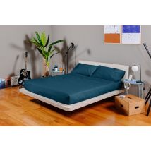 Completo lenzuola in cotone 1 P (80x190 cm) / Blu Petrolio / cotone