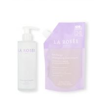 Duo Recharge shampoing nourrissant et son flacon rechargeable à la kératine végétale et aux protéines de blé pour Cheveux secs à très secs - La Rosée