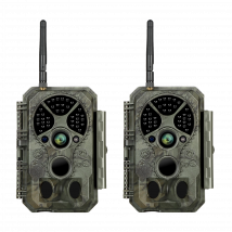 2-tlg. Wildkamera Wlan Fotofalle Jagdkamera Wildtierkamera 32MP 1296P 0,1s Schnelle Trigger Geschwindigkeit Nachtsicht Bewegungsmelder 120°PIR IP66 Wasserdichter | A350W Grün