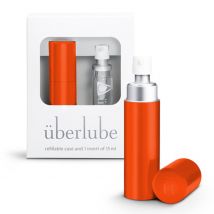 Uberlube Good-To-Go Traveler Refillable Case & 1 Refill (15ml) - Orange