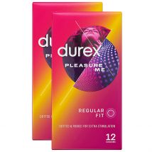 Durex Pleasure Me Ribbed & Dotted Condoms - 24 Pack
