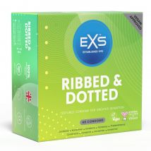 EXS Ribbed and Dotted Condoms - 48 Pack
