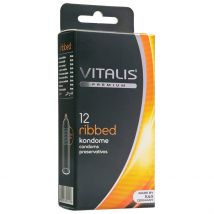 Vitalis Ribbed Condoms - 12 Pack