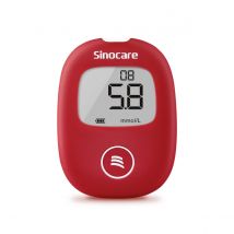 Monitor elegante de la glucosa en sangre de Sinocare Safe AQ, conveniente llevar con la prueba indolora | 1 metro + 100 piezas × (tiras + lancetas) | mmol/L