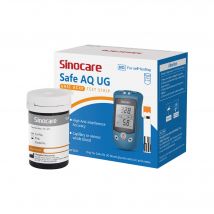 Sinocare Safe AQ UG Blood Glucose Uric Acid Meter with Advanced Test Strips Lancet for Multifunctions | Only 50pcs × (Uric Acid test strips) | mmol/L