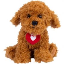 Golden Bear Waffle the Wonder Dog Soft Toy with Sound Kids Plush Gift