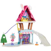 Enchantimals Hoppin' Ski Chalet With Bevy Bunny & Jump Dolls Playset