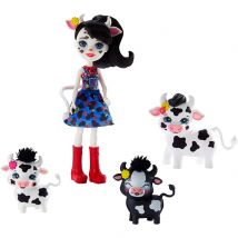 Enchantimals Cambrie Cow Doll with Ricotta & Family