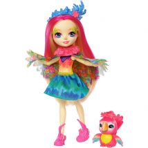 Enchantimals Peeki Parrot Doll and Sheeny Figure FJJ21