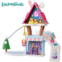Enchantimals Hoppin' Ski Chalet With Bevy Bunny & Jump Dolls GJX50 Playset