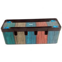 Maqio Polypropylene IML Print Cable Tidy Box - Coloured Wood
