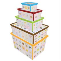 Maqio Decorative IML Print Coloured Animal Motif Set of 5 Boxes