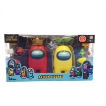 Official & Fully Licensed Among Us 17.5cm Tall Action Figures 2-Pack Red & Yellow