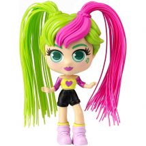 Curligirls Pop Teenage Play Doll Green & Red Magic Hair 14cm - Kelli