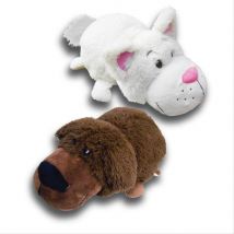 Flip a Zoo Labrador/Cat Soft 2 in 1 40cm Soft Plush Toy 021366