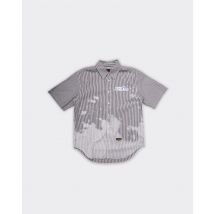 Evisu Camicia Striped Sticker Logo Print
