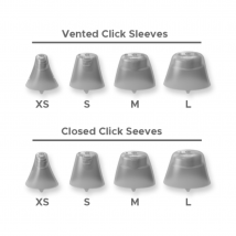 Dôme Click Sleeved (Silk) pour aides auditives Fermé / XS / 6 par plaquette