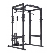 York Barbell C19P Olympic Power Cage With Hi-Lo Pulley Attachment