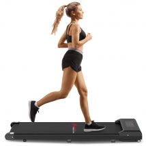 Space Saving Motorised Treadmill Walking Running Machine with LCD Display Black