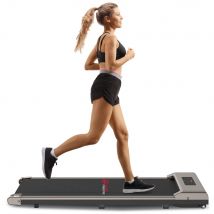 Space Saving Motorised Treadmill Walking Running Machine with LCD Display Grey