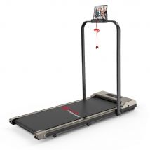 2 in 1 Folding Treadmill Under Desk Electric Treadmill 1-10KM/H Walking Jogging Machine for Home Office Grey