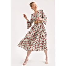 Women's Daisy Pattern Viscose Dress