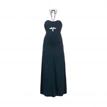 Self-Portrait Cut-Out Ruched Maxi Dress