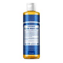 Dr Bronner Peppermint All-One Magic Soap (240ml) - Multi Use Liquid Soap