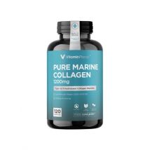 Pure Marine Collagen 1200mg, Type I & III Hydrolysed Peptides – 120 Capsules, 40 Days Supply