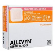 Allevyn Gentle Border 7.5 × 7.5 cm – 10 Dressings (Sensitive Skin Foam Dressing)