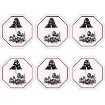 Bell Hutley Set of 6 Shaggy Ink Cap Hexagon Placemats