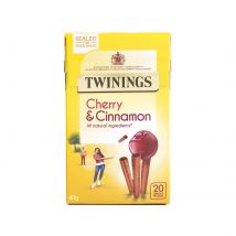 Twinings Fruit & Herbal Tea - Cherry & Cinnamon Tea - 4 x 20 Tea Bags - Caffeine Free Tea - Sugar Free Tea Bags