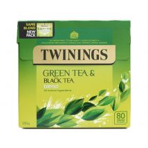 Twinings Green Tea - Green Tea & Black Tea Blend - 4 x 80 Tea Bags - All Natural Flavours - Sugar Free Tea