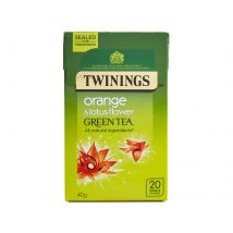 Twinings Green Tea - Orange & Lotus Flower Green Tea - 4 x 20 Tea Bags - All Natural Flavours - Sugar Free Tea