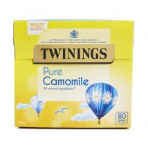 Twinings Fruit & Herbal Tea - Pure Camomile Tea - 4 x 80 Tea Bags - Caffeine Free Tea - Sugar Free Tea Bags