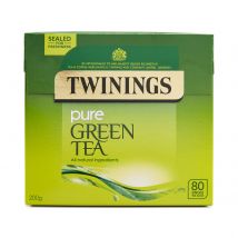 Twinings Green Tea - Pure Green Tea - 4 x 80 Tea Bags - All Natural Flavours - Sugar Free Tea