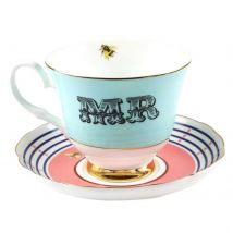 Yvonne Ellen Mister - Cup & Saucer Set - Quirky Animal Mug - Teaware - Tea Lover Gift