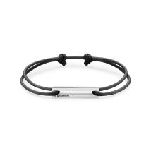 1.7g Polished & Brushed Sterling Silver Cord Bracelet