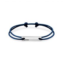1.7g Polished & Brushed Sterling Silver Cord Bracelet