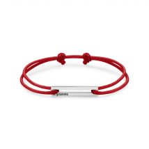 1.7g Polished & Brushed Sterling Silver Cord Bracelet