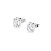 Emerald Cut Stud Earrings