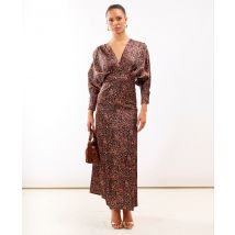 Leopard Batwing Sleeve Maxi Dress | Size: 8