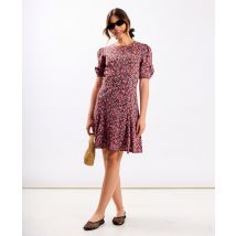 Red Floral Puff Sleeve Mini Dress | Clothing Size: 16