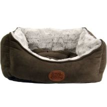 Snug & Cosy Novara Brown Rectangle Bed - Medium (25 inch/63cm)