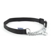 Ancol Nyl Chain Check Collar Black S4-7