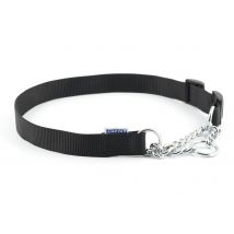 Ancol Nyl Chain Check Collar Black S7-10