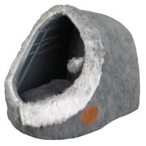 Snug & Cosy Grey Cat Igloo with Ball