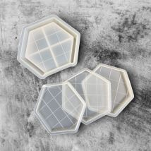 Hexagonal Mosaic Coaster Silicone Mould Set