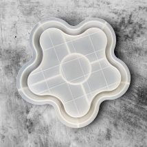 Flower Mosaic Checkered Tray Silicone Mould