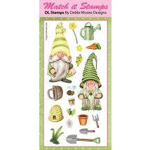 Gardening Gnomes Match It Rubber Stamp Set